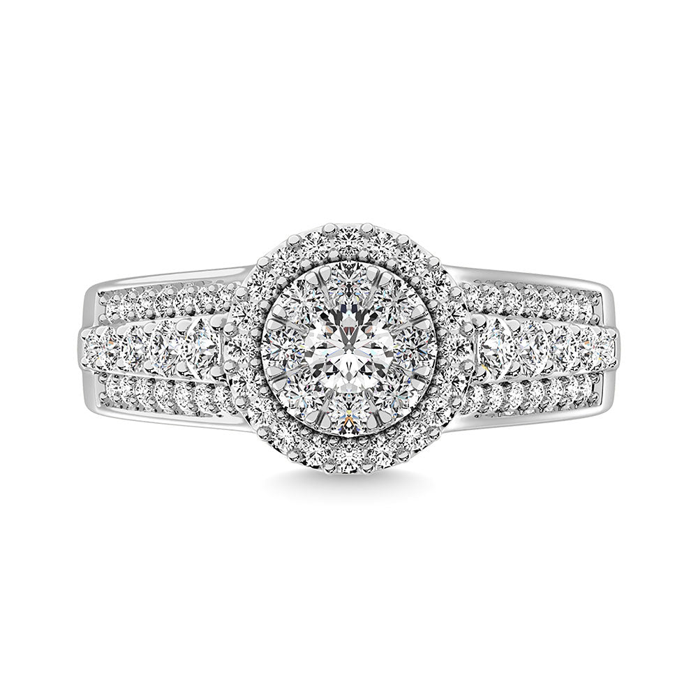 Diamond 1 Ct.Tw.. Engagement Ring in 14K White Gold