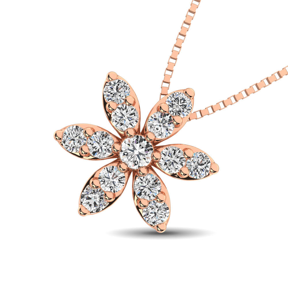 Diamond 1/4 Ct.Tw. Flower Pendant