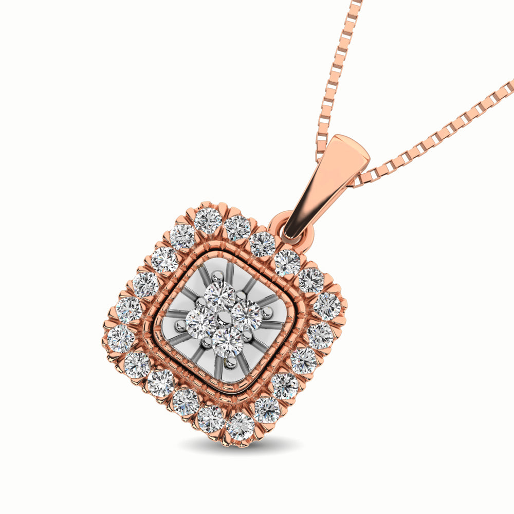 10K Rose Gold 1/6 Ct.Tw. Diamond Pendant