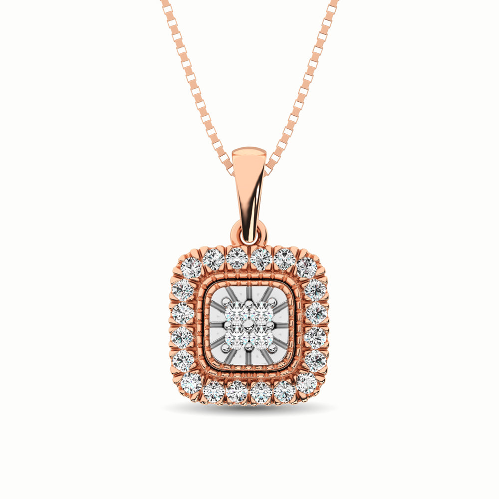 10K Rose Gold 1/6 Ct.Tw. Diamond Pendant