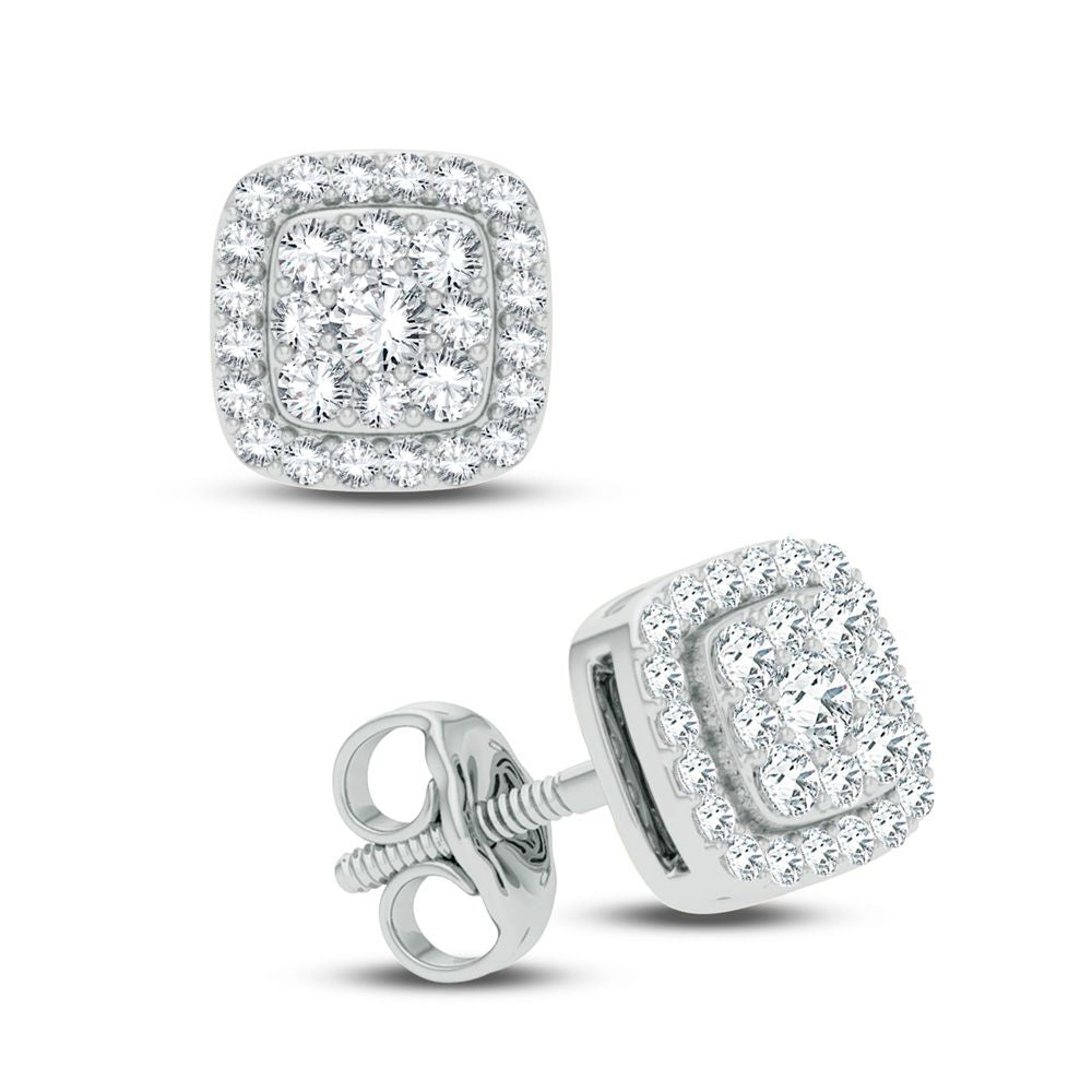 14K White Gold 0.25Ct Diamond Earring