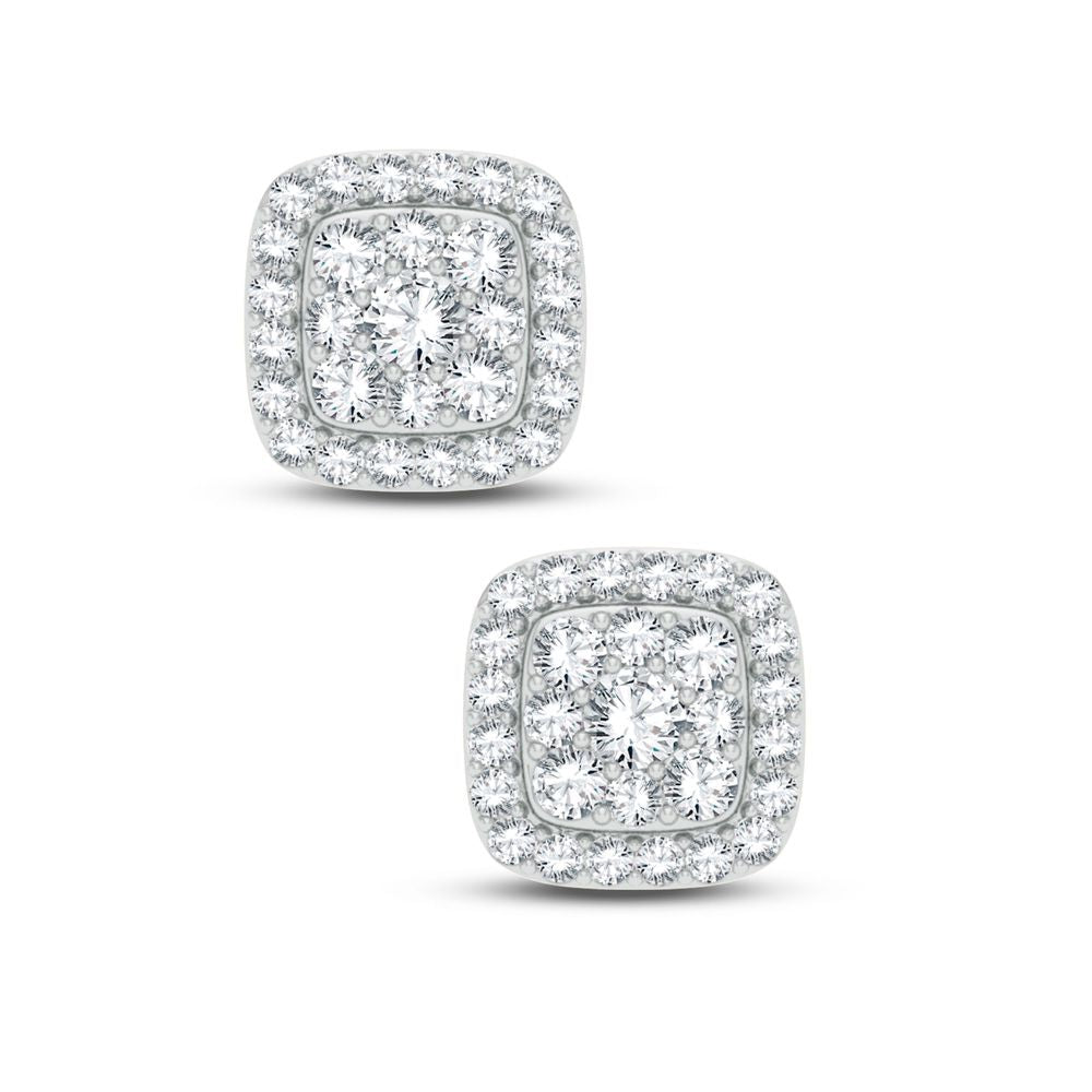 14K White Gold 0.25Ct Diamond Earring