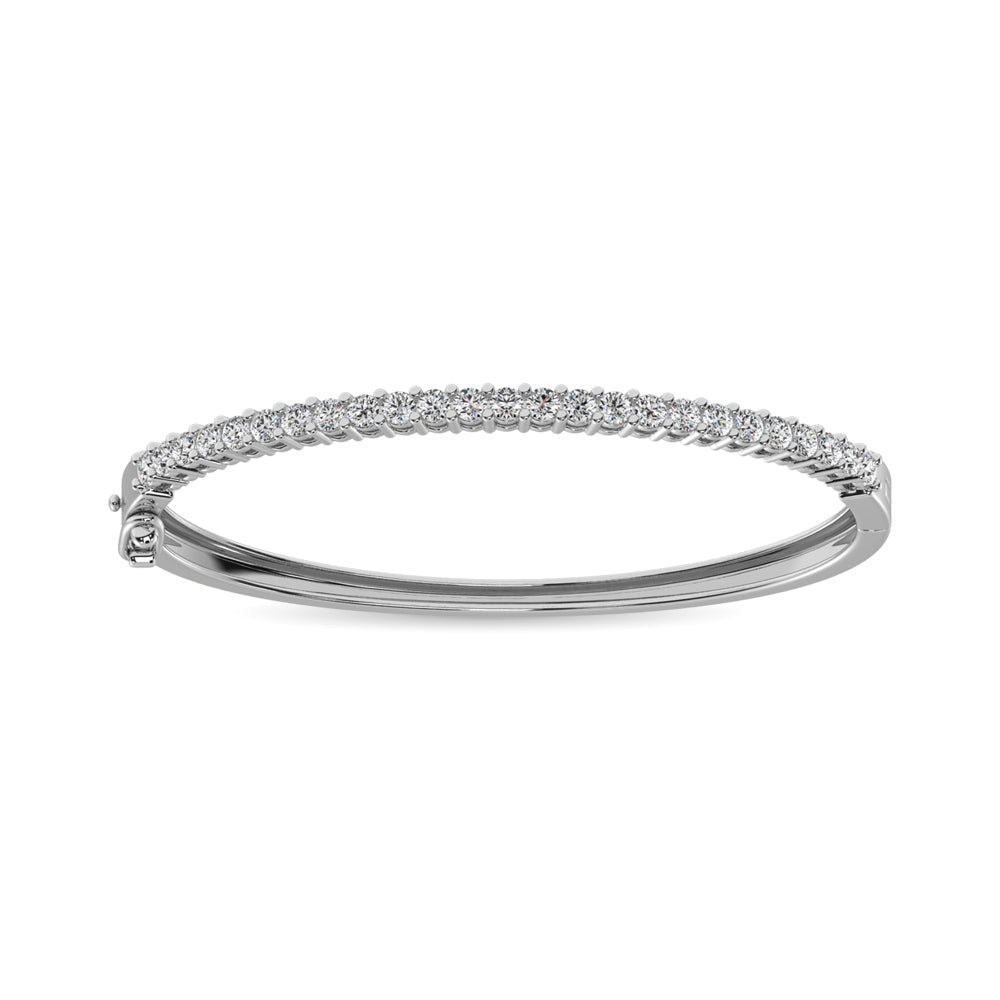 Diamond 1/5 Ct.Tw. Bangle in Sterling Silver