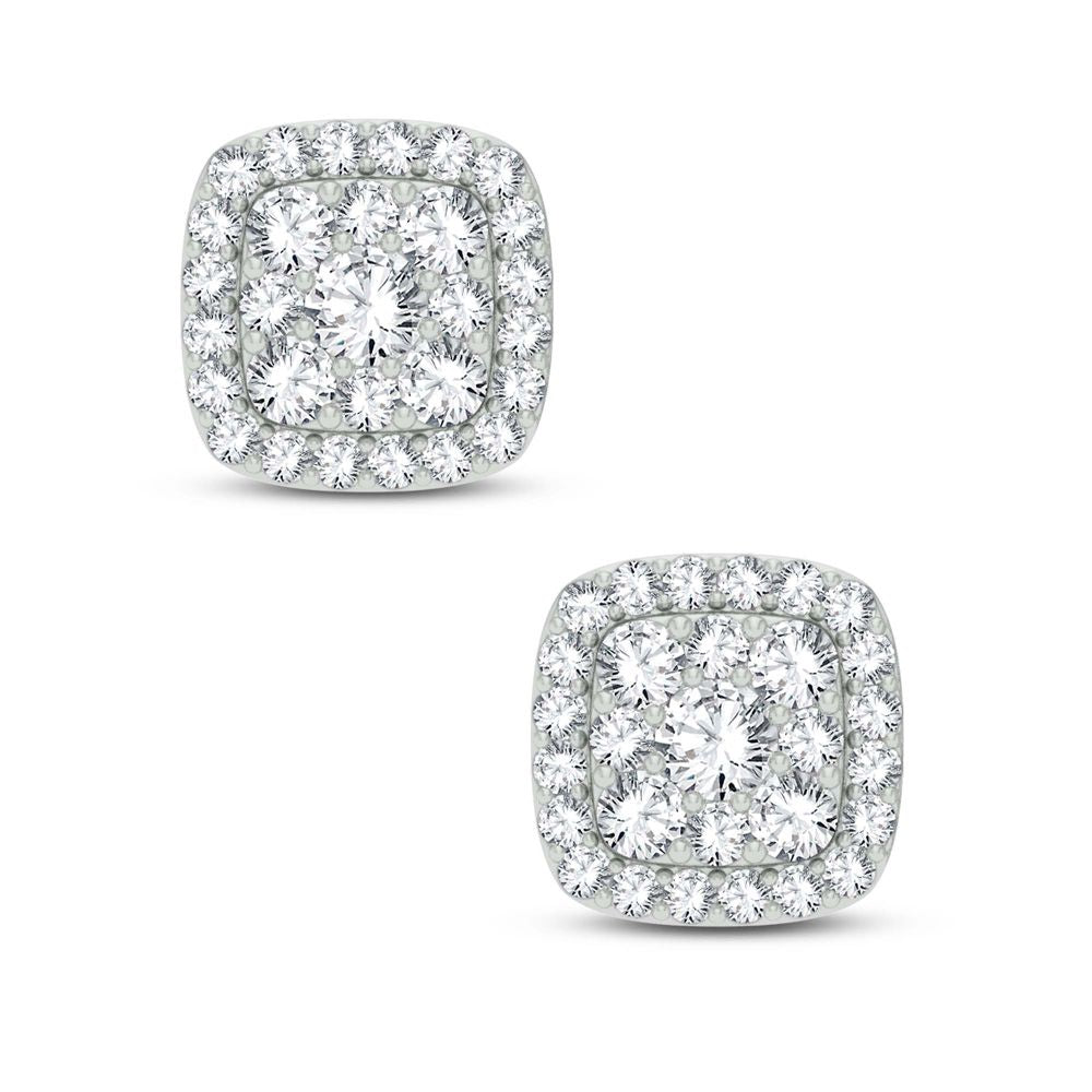 14K White Gold 1.25Ct Diamond Earring