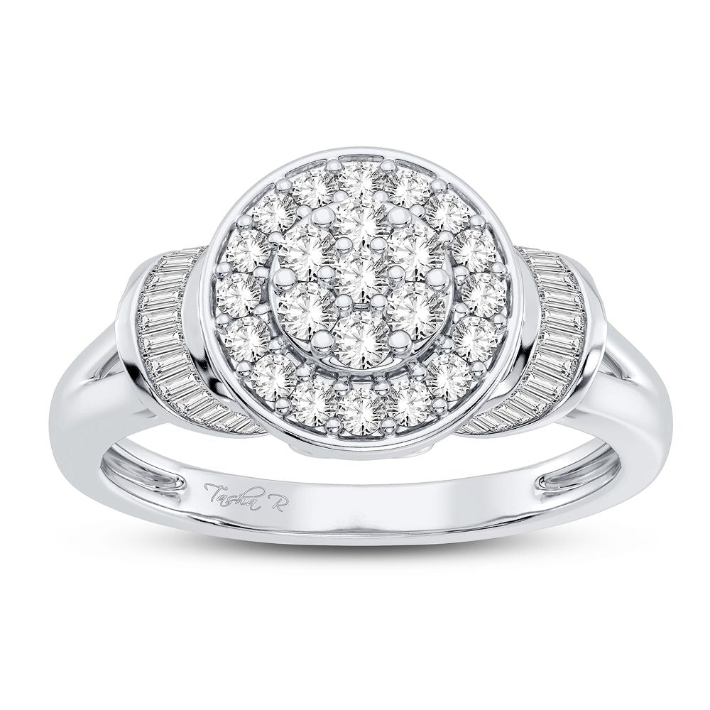 10K White Gold Beautiful 0.50Ct Diamond Ring