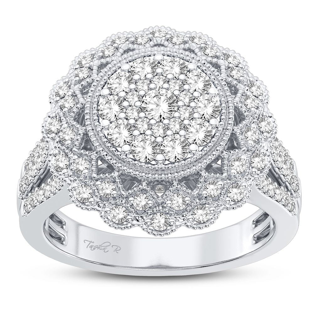 14K White Gold Magnifcnet 1.00Ct Diamond Ring