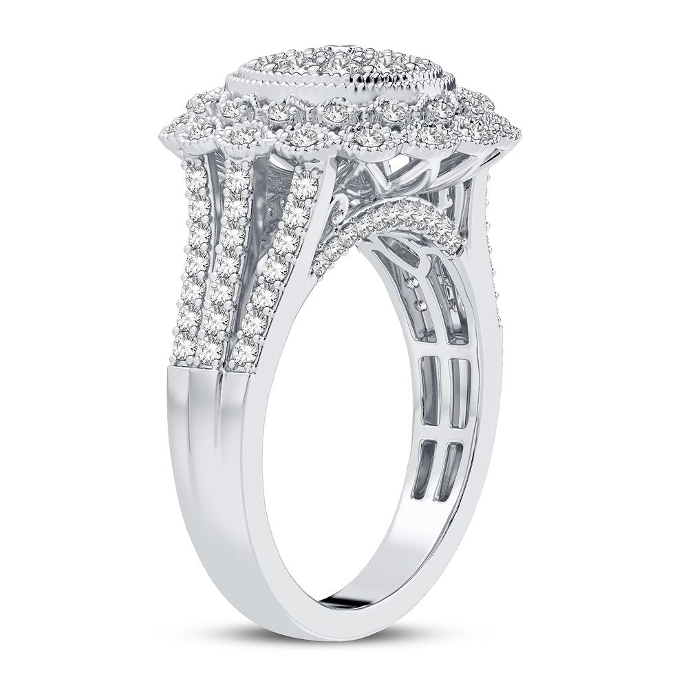 14K White Gold Magnifcnet 1.00Ct Diamond Ring