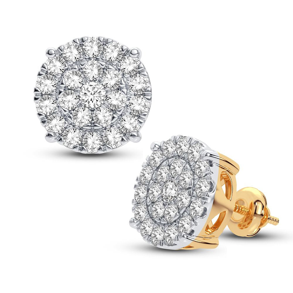 10K Yellow Gold Magnifcnet 1.00Ct Diamond Earring