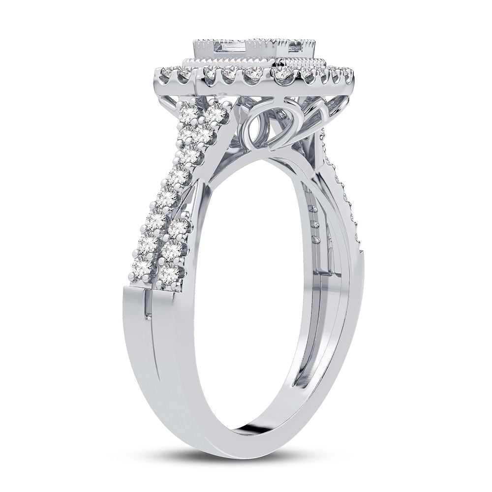 14K White Gold Dazzling 0.50Ct Diamond Ring