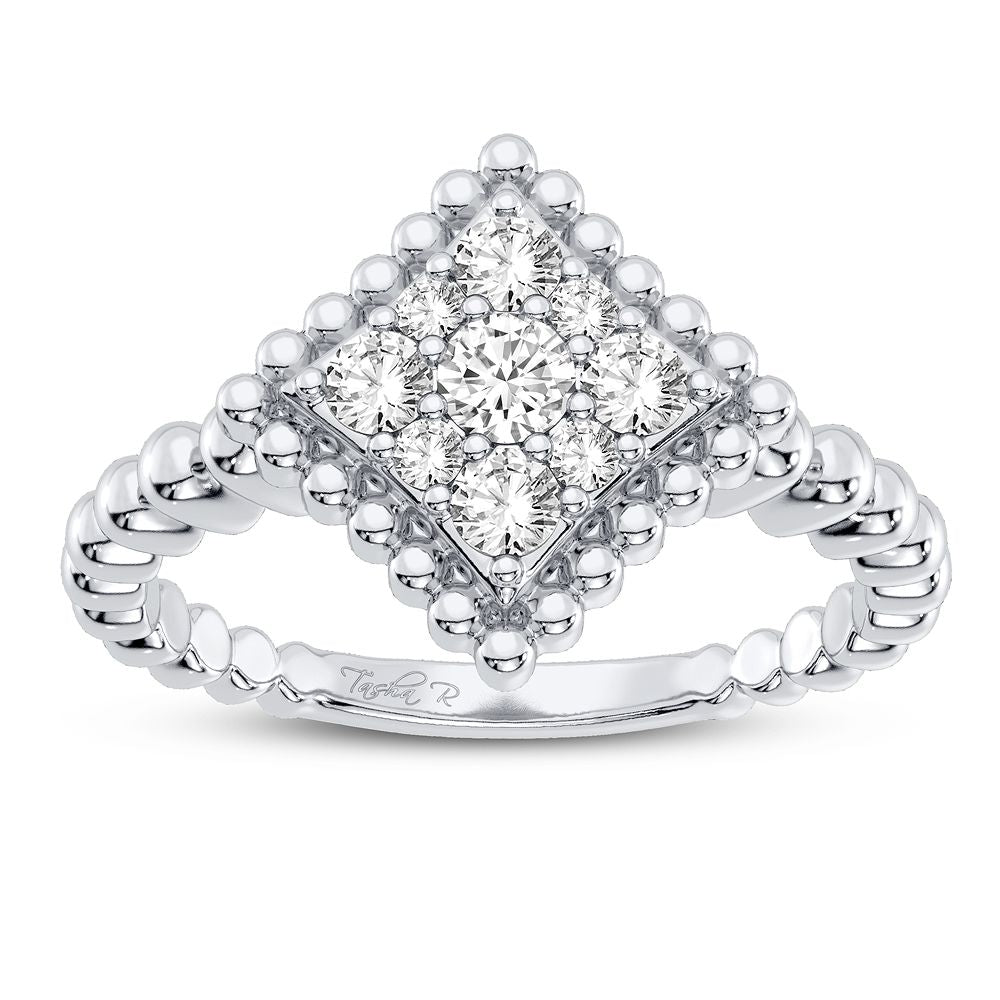 14K White Gold Gorgeous 0.40Ct Diamond Ring