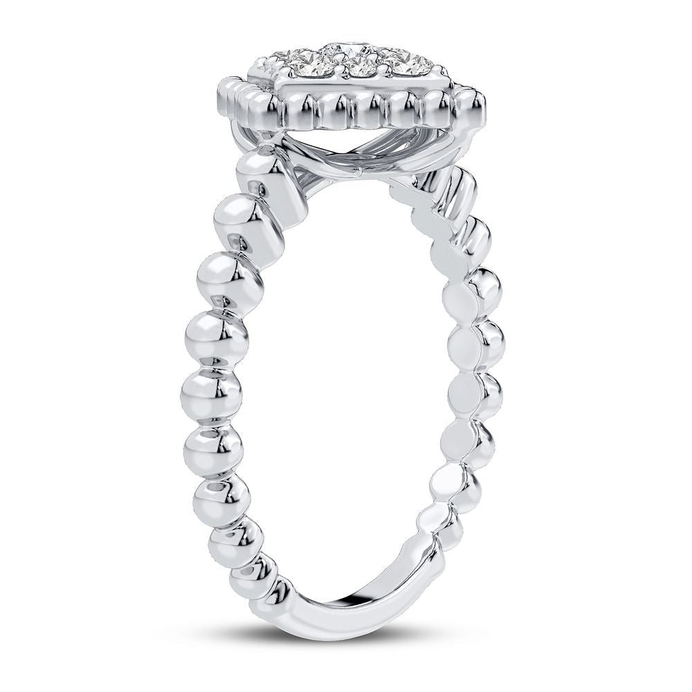 14K White Gold Gorgeous 0.40Ct Diamond Ring