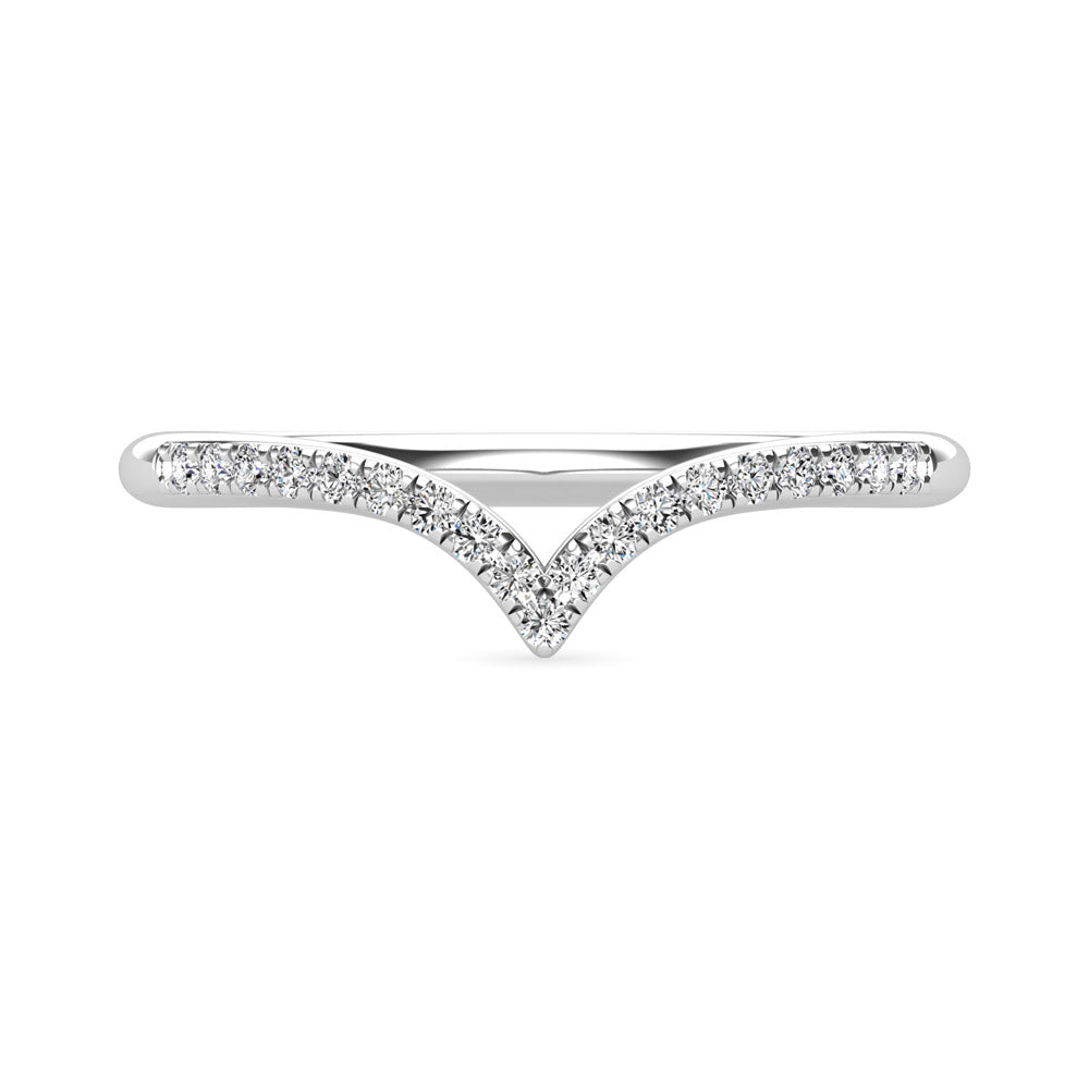 Diamond 1/6 Ct.Tw. Chevron Ring in 14K White Gold