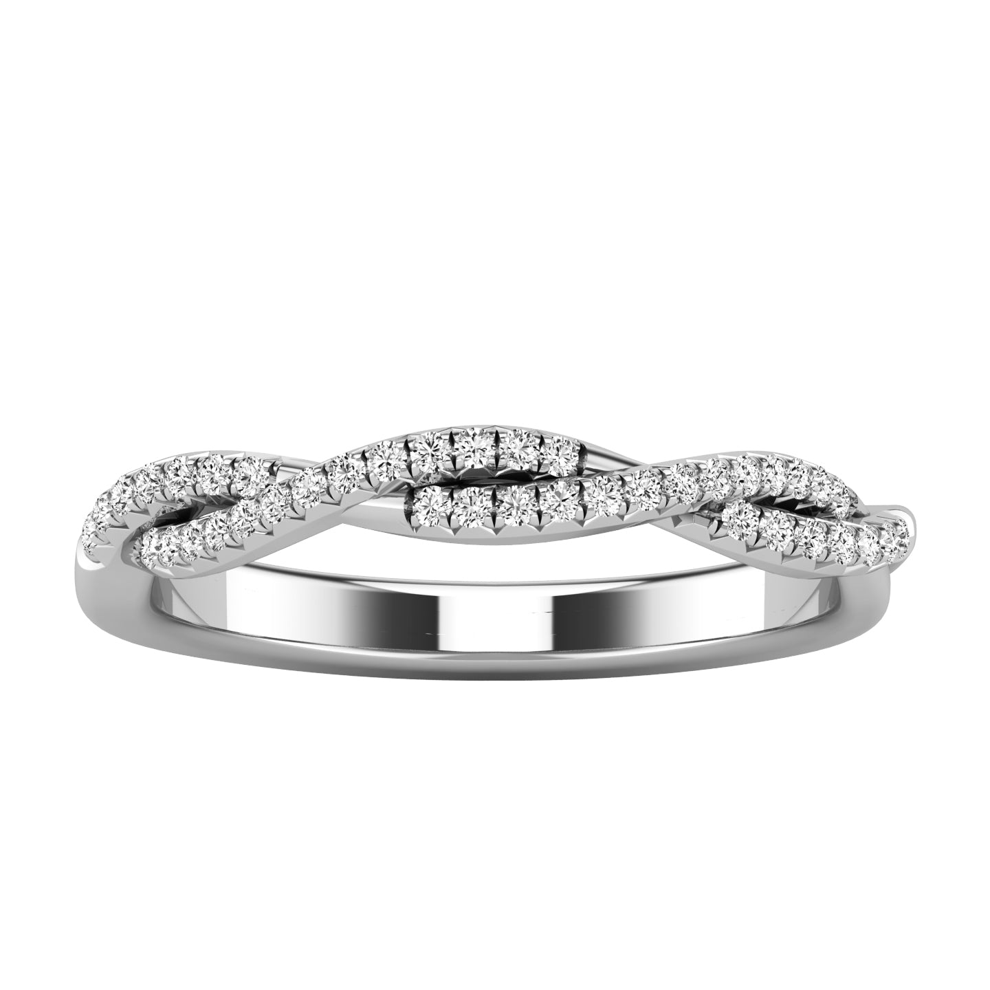 Diamond 1/5 Ct.Tw. Fashion Band in 10K White Gold