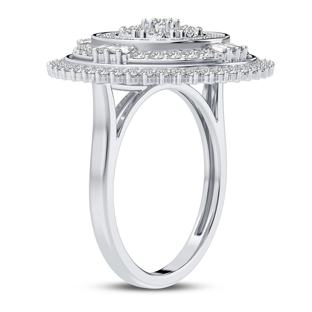 10K White Gold Exquisite 1.00Ct Diamond Ring