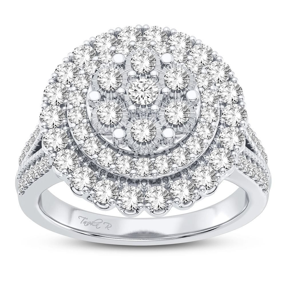 10K White Gold Elegant 1.00Ct Diamond Ring