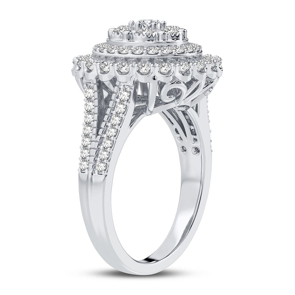 10K White Gold Elegant 1.00Ct Diamond Ring