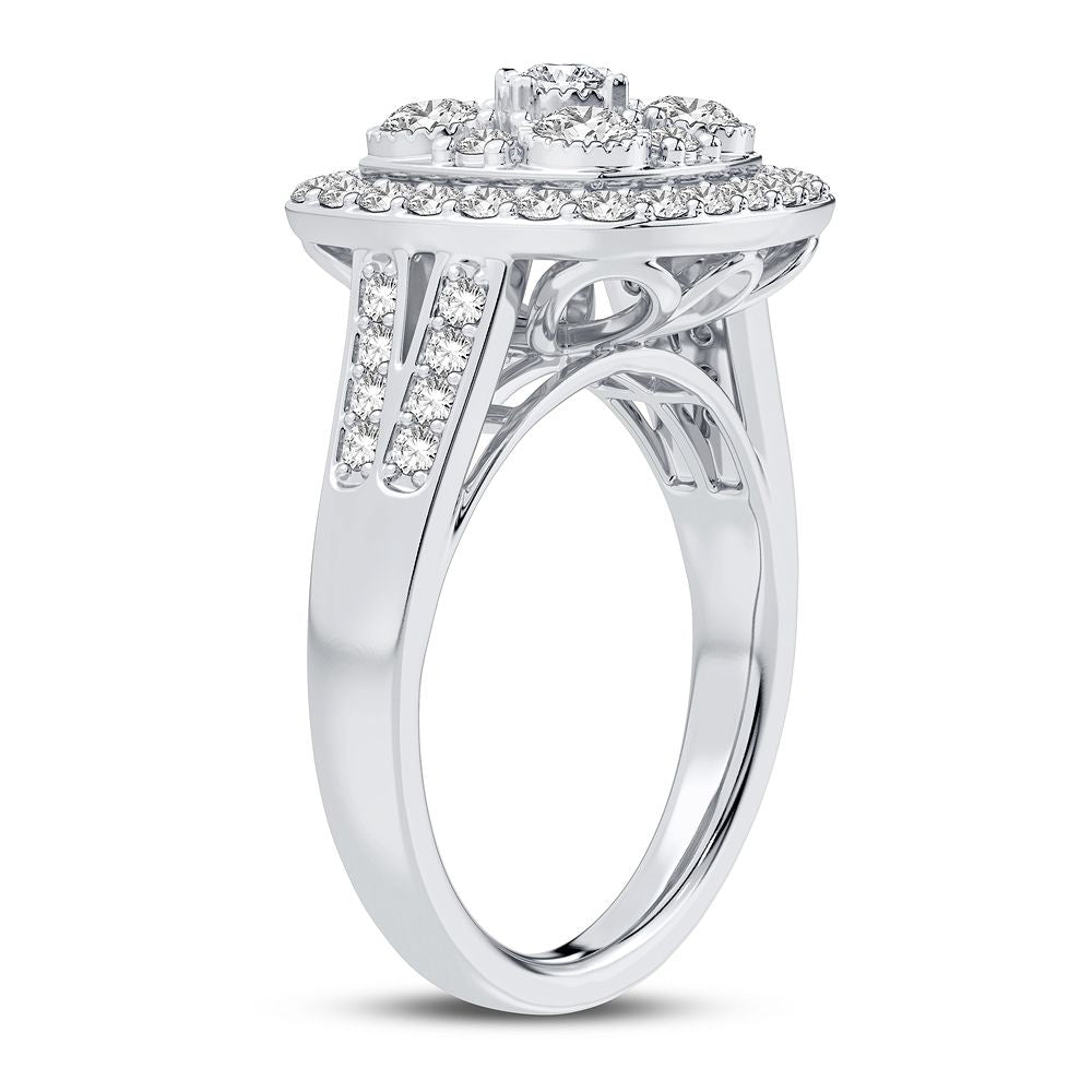 10K White Gold Dazzling 1.00Ct Diamond Ring