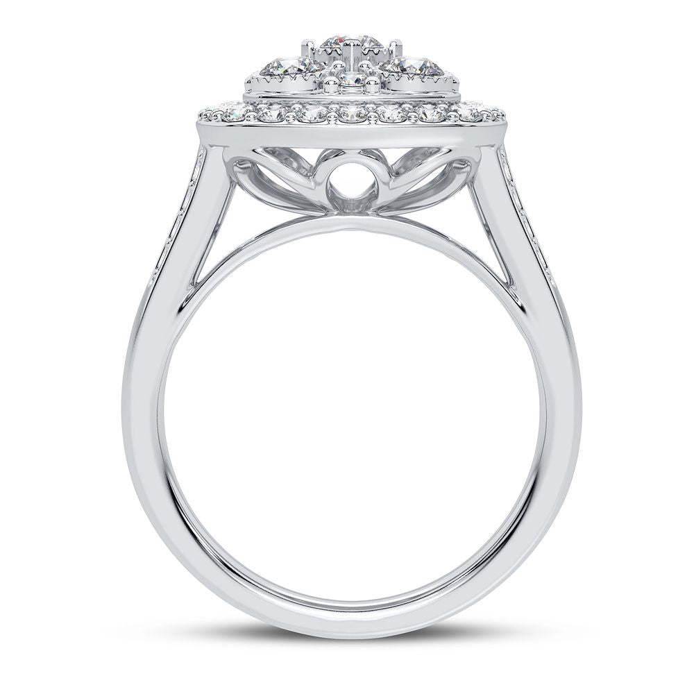 10K White Gold Dazzling 1.00Ct Diamond Ring