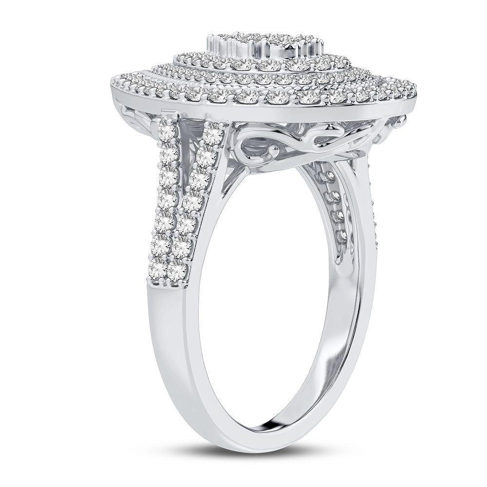 10K White Gold Beautiful 1.00Ct Diamond Ring