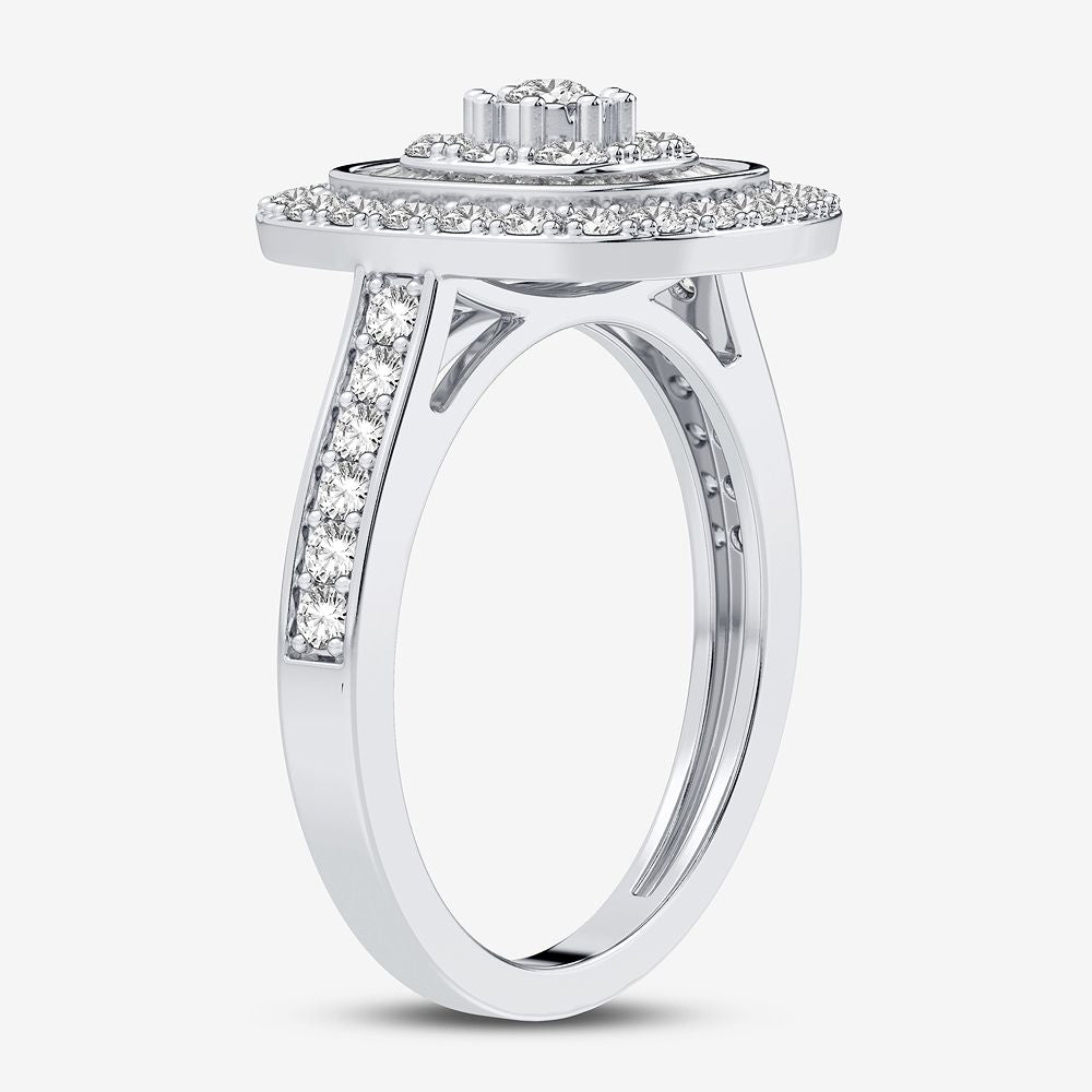 10K White Gold Magnifcnet 1.00Ct Diamond Ring