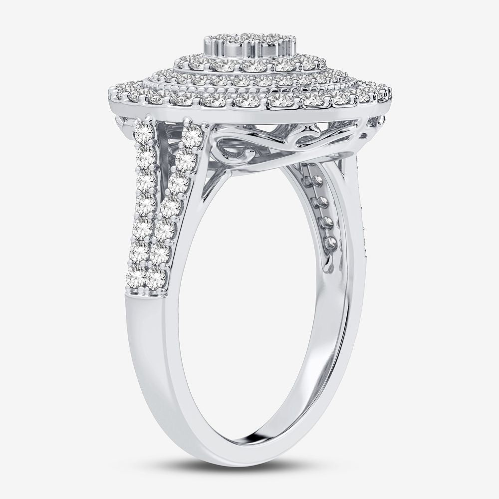 10K White Gold Beautiful 1.00Ct Diamond Ring