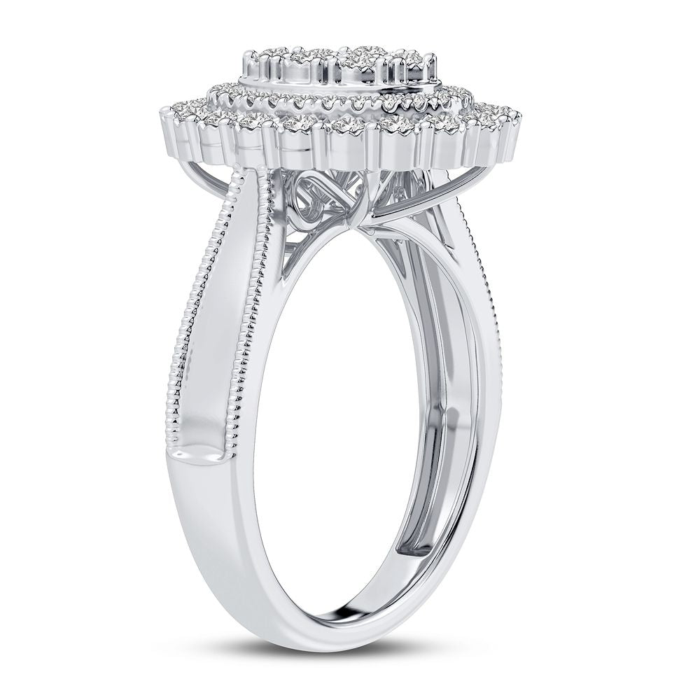 10K White Gold Magnifcnet 0.20Ct Diamond Ring