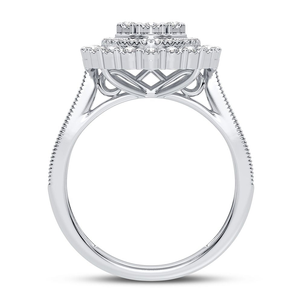 10K White Gold Magnifcnet 0.20Ct Diamond Ring