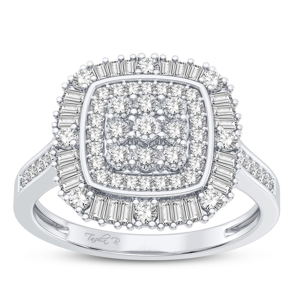 10K White Gold Dazzling 0.20Ct Diamond Ring