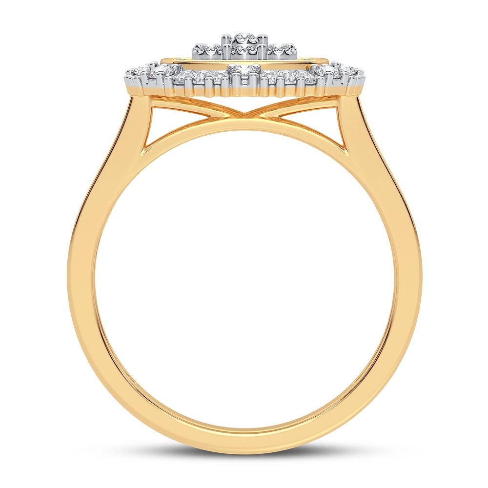 10K Yellow Gold Exquisite 0.20Ct Diamond Ring