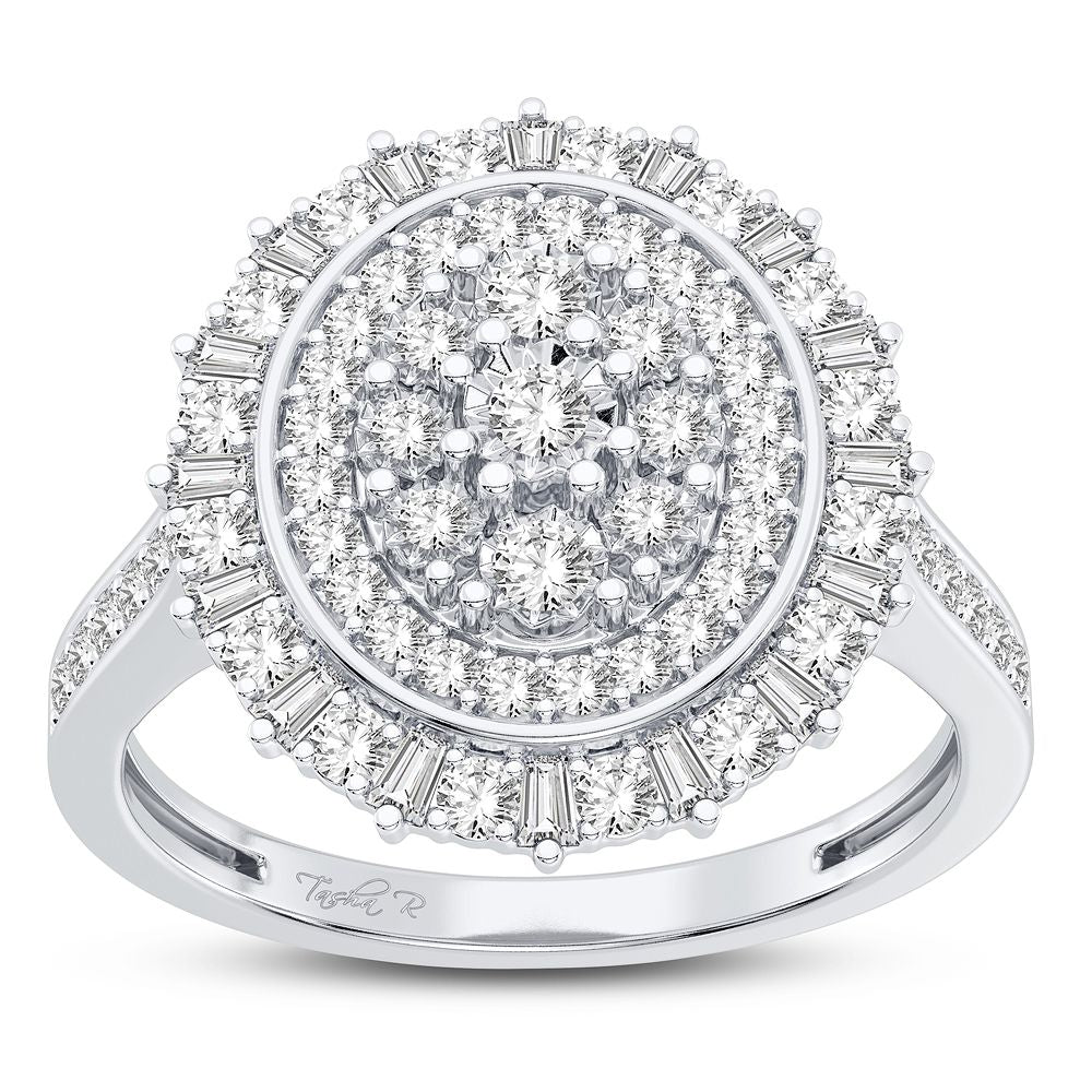 10K White Gold Dazzling 0.50Ct Diamond Ring