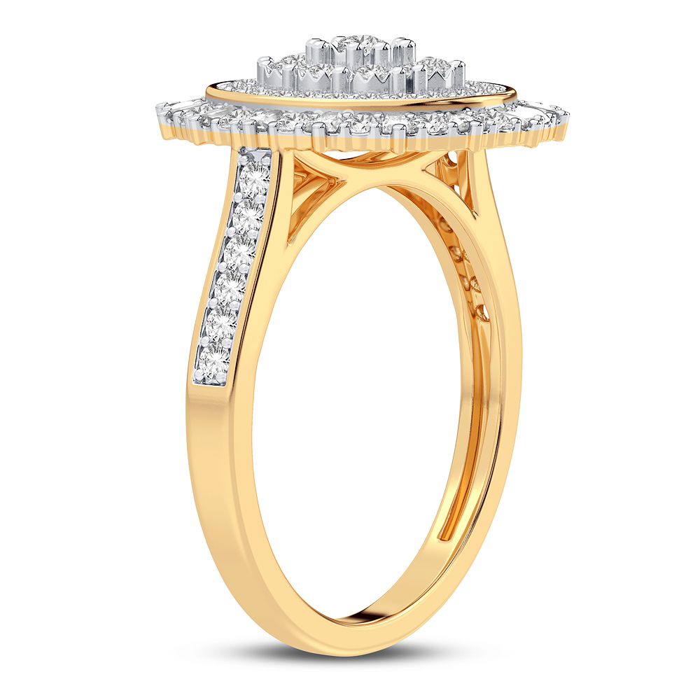 10K Yellow Gold Exquisite 0.50Ct Diamond Ring