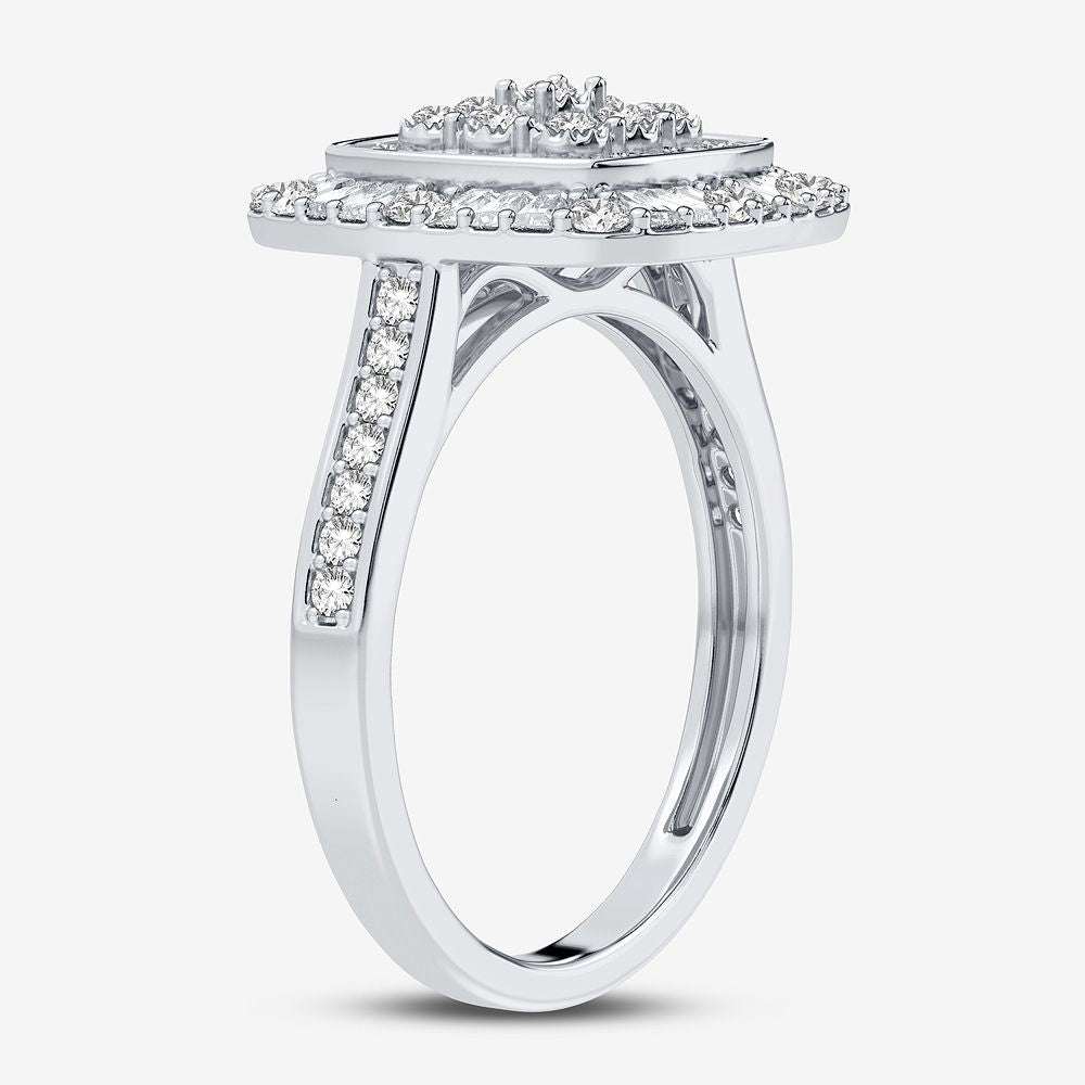 10K White Gold Magnifcnet 0.50Ct Diamond Ring