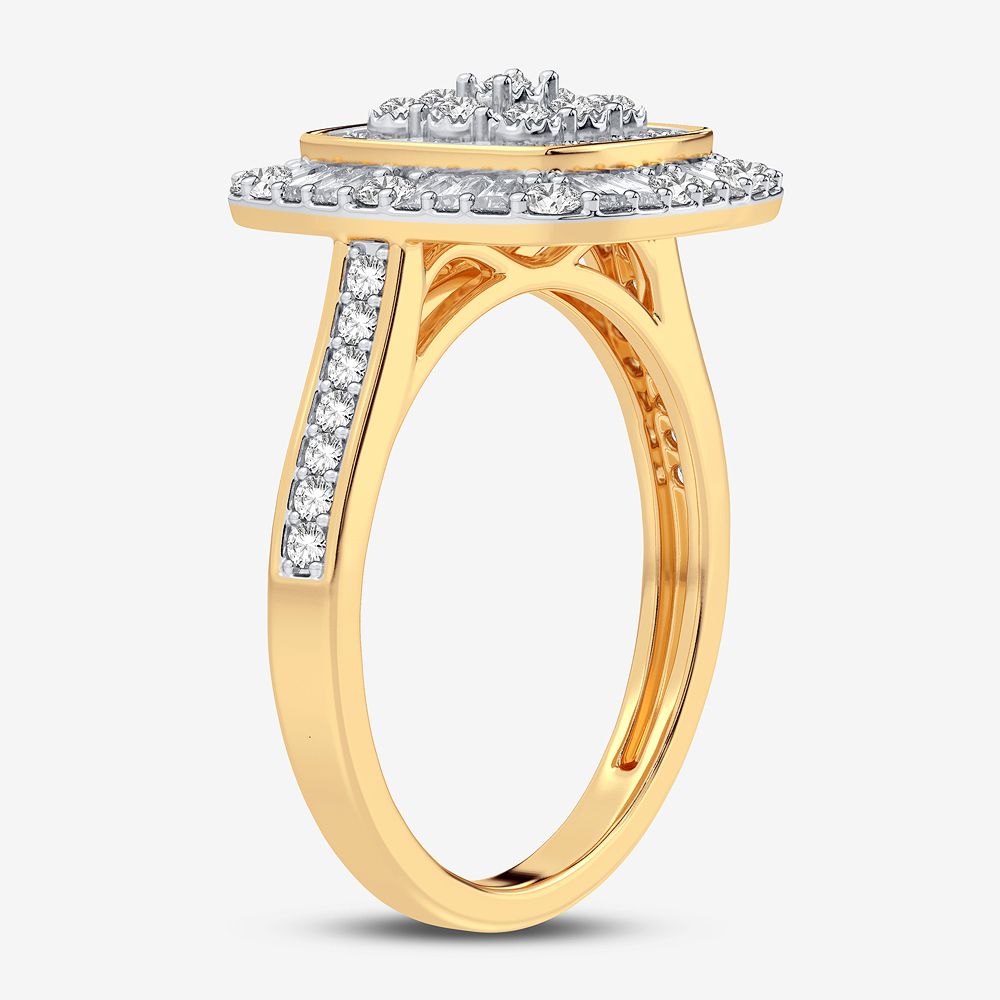 10K Yellow Gold Dazzling 0.50Ct Diamond Ring