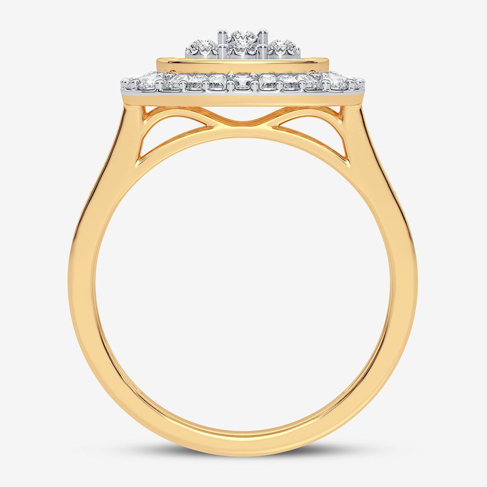 10K Yellow Gold Dazzling 0.50Ct Diamond Ring