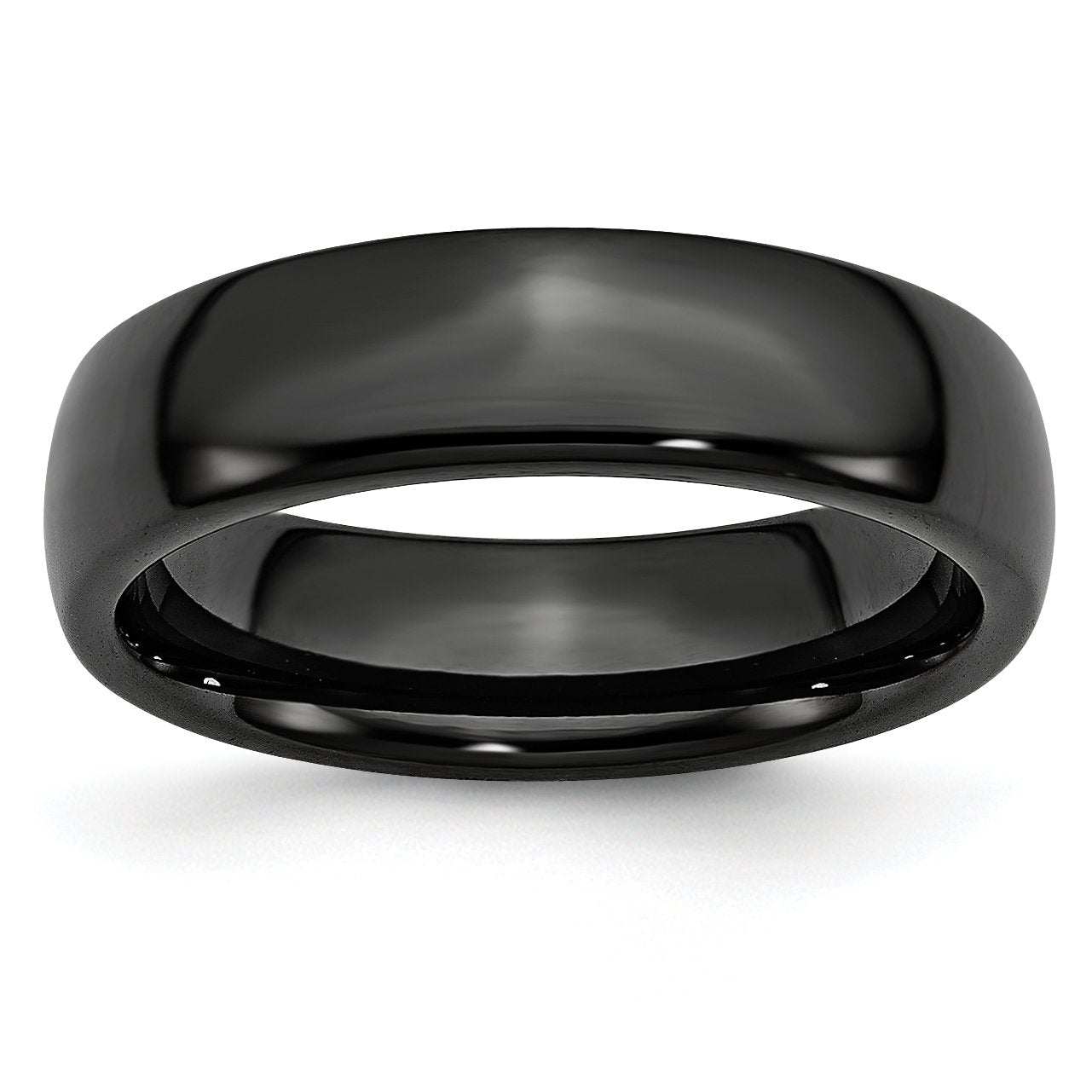 Black Ceramic 6mm Polished Band CER40