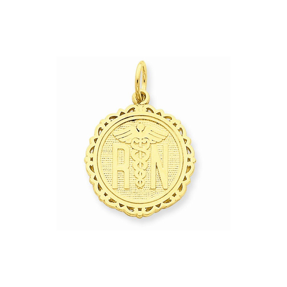 14k Registered Nurse Disc Charm C1786