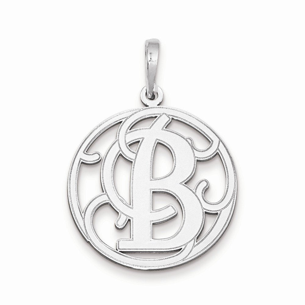 Sterling Silver Fancy Script Initial B Charm QC8999B