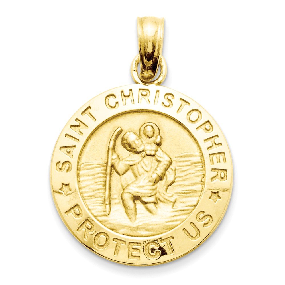 14k Saint Christopher Medal Charm M1454