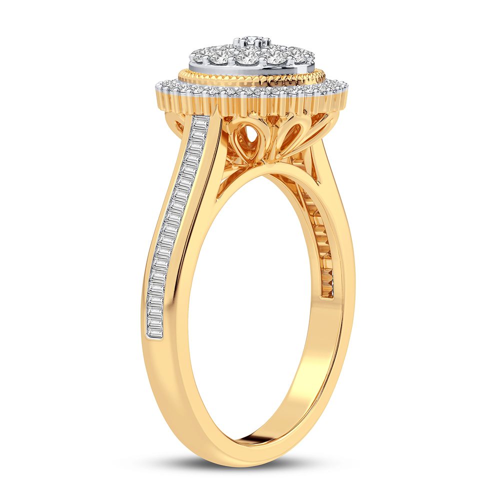 10K Yellow Gold Beautiful 0.50Ct Diamond Ring