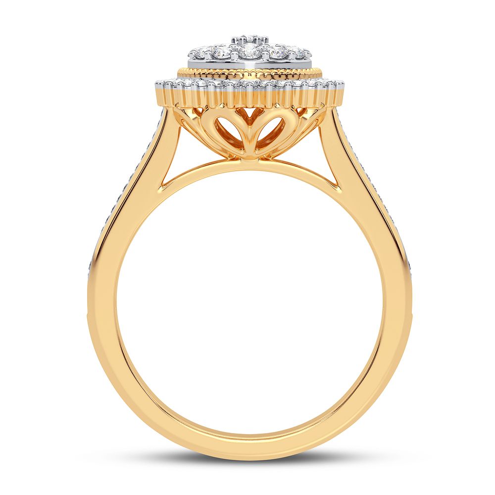 10K Yellow Gold Beautiful 0.50Ct Diamond Ring