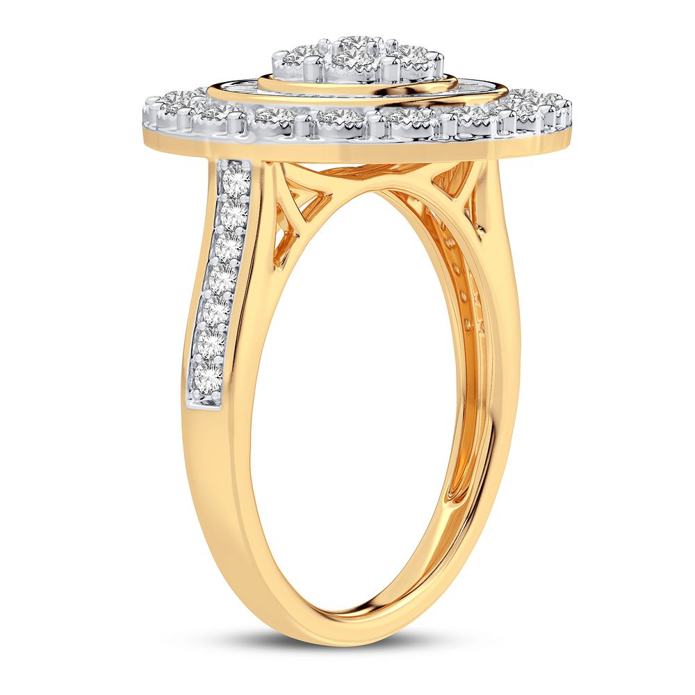 10K Yellow Gold Dazzling 0.50Ct Diamond Ring