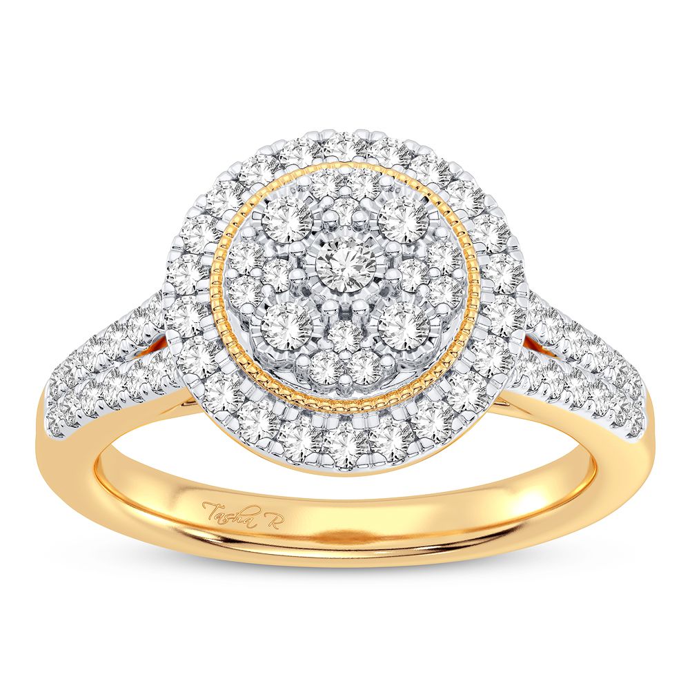 10K Yellow Gold Exquisite 0.50Ct Diamond Ring