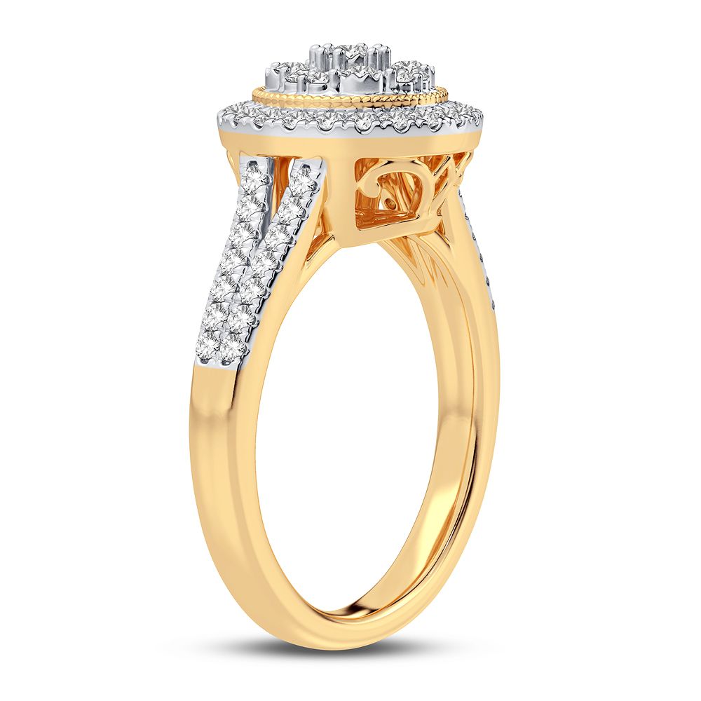 10K Yellow Gold Exquisite 0.50Ct Diamond Ring