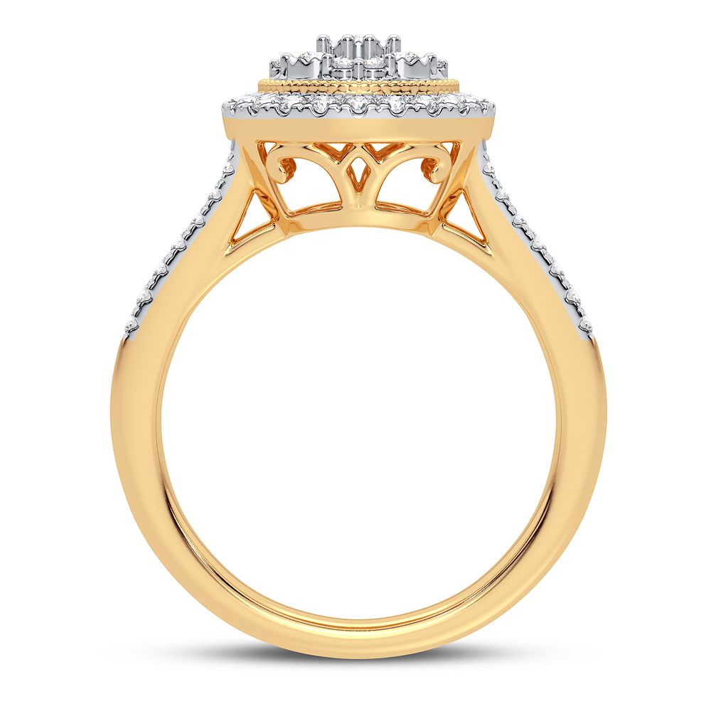 10K Yellow Gold Exquisite 0.50Ct Diamond Ring