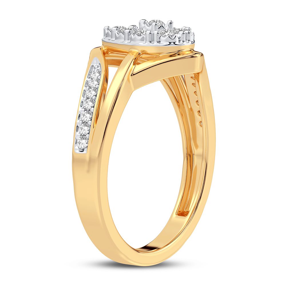 10K Yellow Gold Gorgeous 0.10Ct Diamond Ring