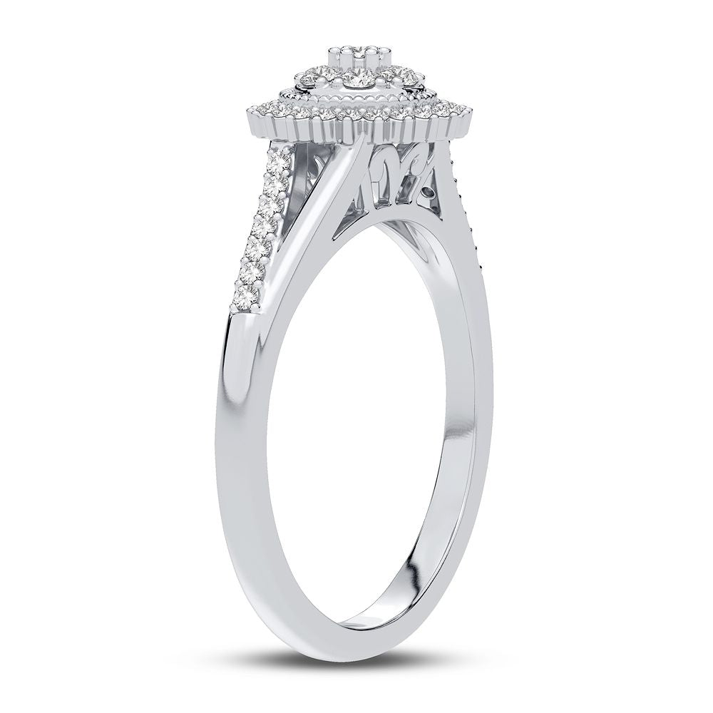 10K White Gold Magnifcnet 0.25Ct Diamond Ring