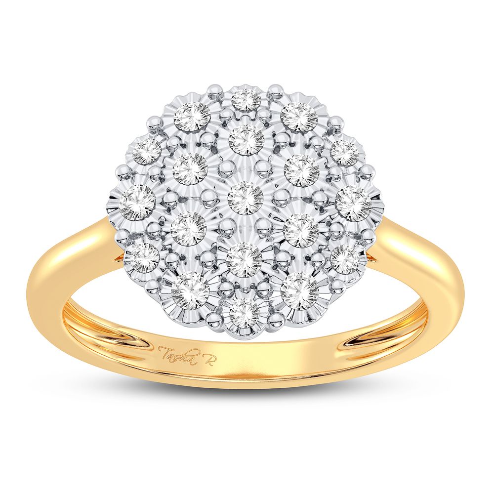 10K Yellow Gold Dazzling 0.10Ct Diamond Ring