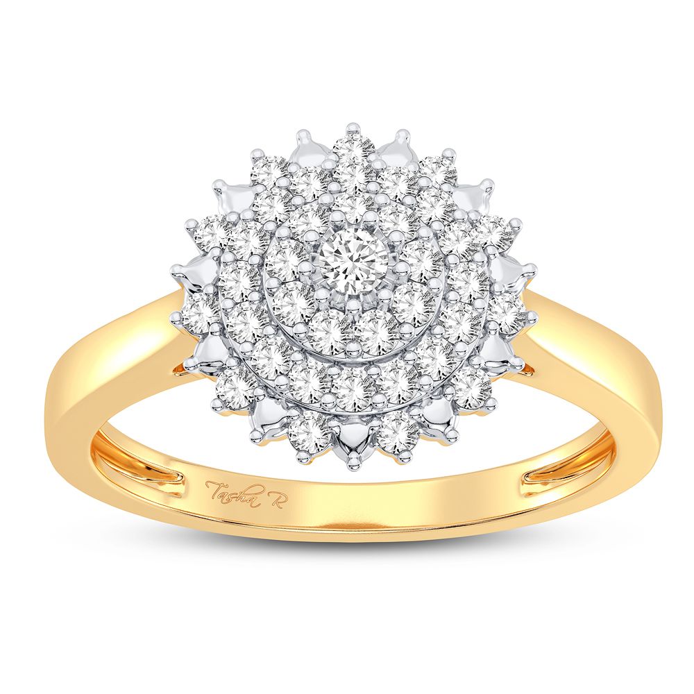 10K Yellow Gold Dazzling 0.25Ct Diamond Ring