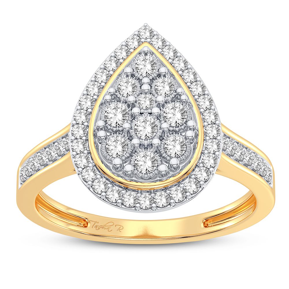 10K Yellow Gold Exquisite 0.10Ct Diamond Ring