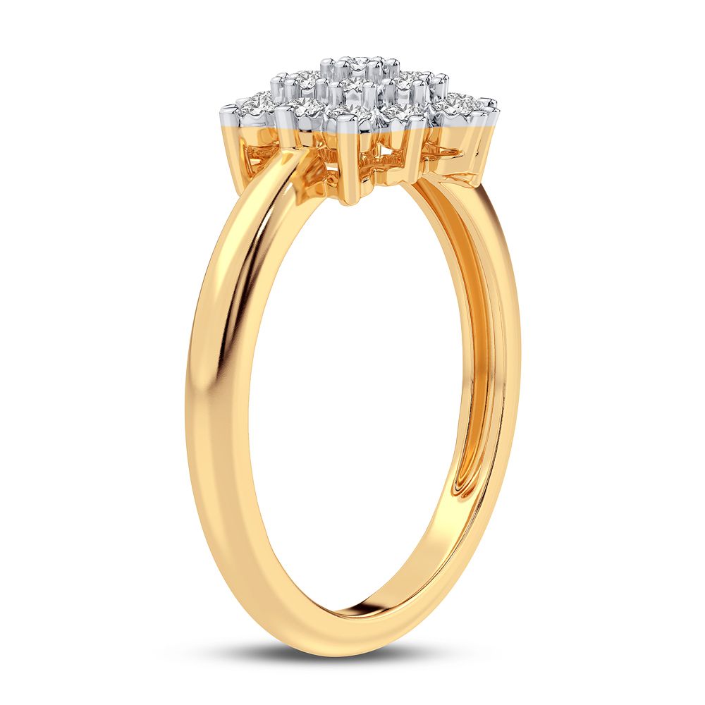 10K Yellow Gold Gorgeous 0.16Ct Diamond Ring